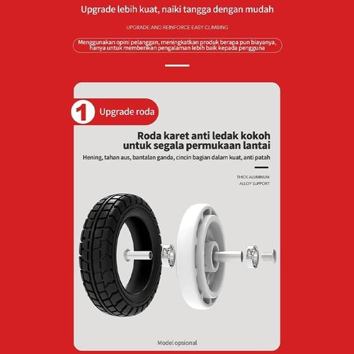 Troli Lipat Anti Karat Trolley Multifunction Folded Trolley Alat Pengangkut - 6 RODA