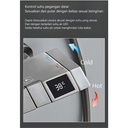 set mandi tampilan digital 4-in-1 baru/set mandi dengan keran air panas dingin - hitam+LED