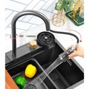 Bak Cuci Piring Hitam/Kitchen Sink Stainless Luxury Black Besar - 6845hitam