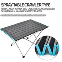 Luar Ruangan Portabel Aluminium Alloy Tenda Meja Lipat Sederhana Meja Campin - hitam（68cm）