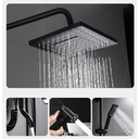 Shower dengan tombol emas hitam/set shower lengkap kamar mandi rumah /shower persegi kecil hitam canggih - 4 tombol（instock）