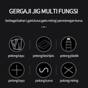 Jigsaw 550W Jigsaw Pemotong Kayu Jigsaw Listrik Gergaji Listrik Jigsaw Mesin Potong Jigsaw