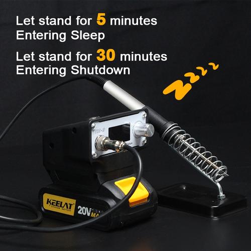 【KEELAT-KCSI01】Solder listrik 500W 480°C Portable Cordless Electric Soldering Iron Household DIY Electric Welding Solder Machine With Battery Holder Bisa COD - Solder with 1Battery