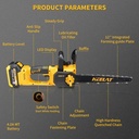【KEELAT-KEC009】 20V Gergaji Mesin Tanpa Kabel 12 Inci Gergaji Listrik Tanpa Sikat Portabel dengan Baterai Lithium - KEC009+2Bat6.0Ah