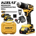 【KEELAT KCD0012】13mm Mesin Bor Heavy -Duty  Drill 20V BOR LISTRIK Cordless Electric Drill 1/2  Rotary Hammer Drill Use for Concrete Wood Tool Impact With MT  Baterai  Dengan fungsi anti keseleo - Heavy Drill+1*