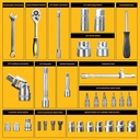 【KEELAT】 61Pcs Kunci Sok Set Socket Full Lengkap Socket Tool Kit Pas Ring Motor Kunci Socket Wrench Pas Sok Shock - 61pcs—PresisiTinggi