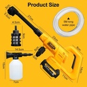 KEELAT KPW009 Alat Cuci Mobil Tekanan Tinggi Portabel Listrik tanpa kabel Jet Cleaner Pembersihan lantai mobil dan sepeda motor - 2*3.0ah SET