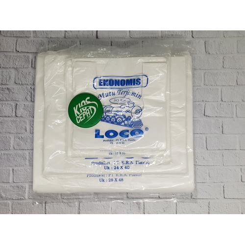 KANTONG PLASTIK HD LOCO EKONOMIS PUTIH UK 28