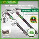 Feibao Palu Kambing Gagang Kayu 8-16oz / Wooden Handle Claw Hammer / F19-0011/0012 - 8 OZ
