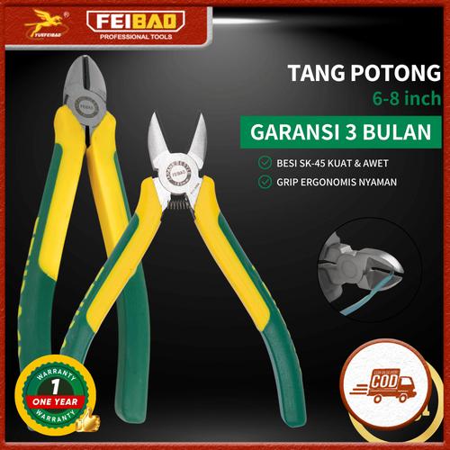 Feibao Tang Potong 6-8 Inch / Cutting Pliers / Tang Gunting Kawat Serbaguna 150-200mm / F01-306/8A - 6 Inch / 150mm