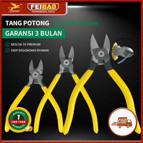 YUEFEIBAO Tang Potong 5/6/8 Inch / Cutting Pliers 125-200mm / Potong Kawat Kabel / F01-115/6/8 - 5 Inch / 125mm