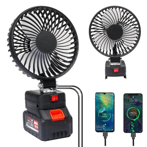 JLD Kipas Angin 6/8" inch Kipas Emergency Mini Fan Portable Rechargeable Makita Battery Socket Camping-Lxt Baterai
