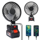 JLD Kipas Angin 6/8" inch Kipas Emergency Mini Fan Portable Rechargeable Makita Battery Socket Camping-Lxt Baterai