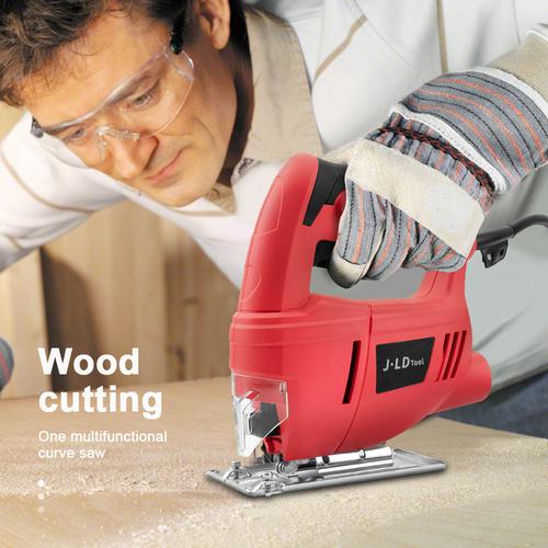 JLD Mesin GergajI Ukir Jig Saw 380W Jigsaw Laser 220V Variable Speed Suitable Wood Sawing Machine For Cutting wood plastic iron J5055C