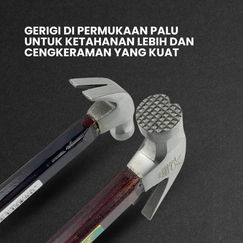 Feibao Palu Kambing Gagang Kayu 8-16oz / Wooden Handle Claw Hammer / F19-0011/0012 - 8 OZ