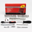 JLD impact Wrench Socket Set 46pcs . Kunci Sok set Lengkap With Koper 1/4 Drive Socket Ratchet Car Repair Tool obeng set komplit serbaguna Others BISA COD