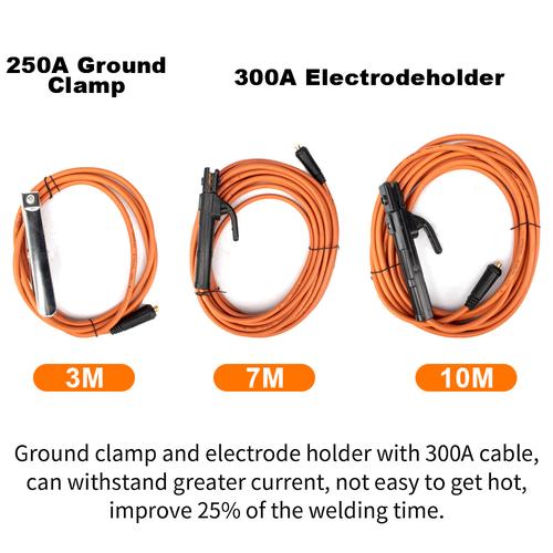 JLD Kabel las Set 3/7/10 meter/Welding Cable Set/Tang Las Kabel Las Set/Stang Las Set （Tang Las+ Tang Massa + Kabel） - 3M