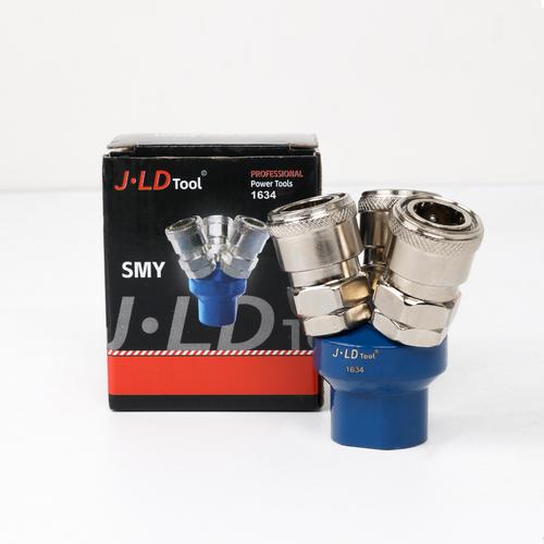 JLD Quick Coupler 3 Way Adapter Connector Sambungan Selang Angin Kompresor SMY
