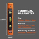JLD Waterpass Spirit Levels/ Magnet 225mm /Alat Ukur Tukang 3in1/ Alat pengukur Kemiringan Drajat Derajat Vertikal Horizontal Murah