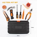 JLD Toolkit Set 9pcs Alat Pertukangan Palu handtool box Perkakas Tukang Lengkap Tang Obeng/meteran/Cutter/Tespen