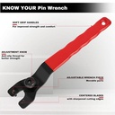 JLD Kunci Gerinda 4-9Inch Adjustable Grinder Spanner Universal Semua Merek Gerinda