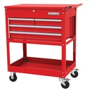 Kennedy Service Cart, Classic Red, Red, Steel, 4-Drawers, 549 x 838 x 569mm, 280kg Capacity