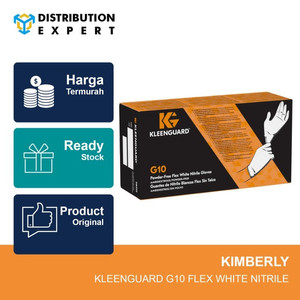 KLEENGUARD* G10 Flex White Nitrile 38526 Gloves Size L, Satuan Case