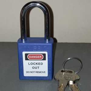 Compact Safety Padlock Blue OB 14-BDG03UNDKD LOTO