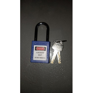 Compact Safety Padlock Blue OB 14-BDG03UNDKD LOTO