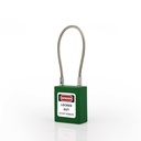 Steel Cable Padlock Safety Lock out Tag out, Gembok LOTOTO Gembok Mekanik LOTO - Hijau