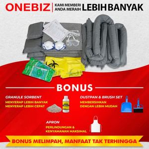 ONEBIZ Universal Spill Kit 240 Liter - Penyerap Tumpahan Cairan 63 Galon (Refill)