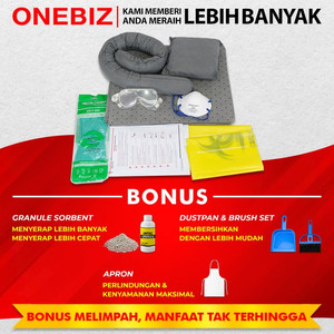 ONEBIZ Universal Spill Kit 20 Liter - Penyerap Tumpahan Cairan 5 Galon (Refill)