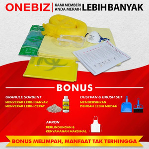 ONEBIZ Chemical Spill Kit 20 Liter - Penyerap Tumpahan Cairan Kimia 5 Galon (Refill)