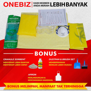 Spill Kit 10 Liter ONEBIZ - Kit Penyerapan Tumpahan Cairan Kimia 3 Galon