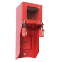 Box Loto Vertikal 2 gembok /Safety Heavy Duty Vertical with Padlock - Merah