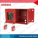 Loto Box Heavy Duty 2 System Horizontal Switch Button + 2 Padlock - Hijau