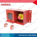 Loto Box Assy/Device Heavy Duty Horizontal Push Button + 2 Padlock - Hitam