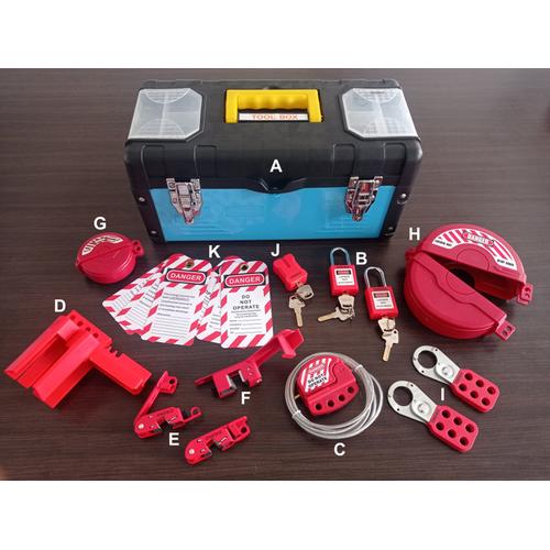 LOTO SET EQUIVALEN MASTERLOCK 1457VE410KABAS