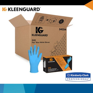 KLEENGUARD 54334 G10 Flex Blue Nitrile Gloves size 9 (L)-CASE