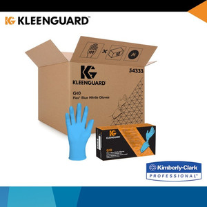 KLEENGUARD 54333 G10 Flex Blue Nitrile Gloves size 8 (M)-CASE