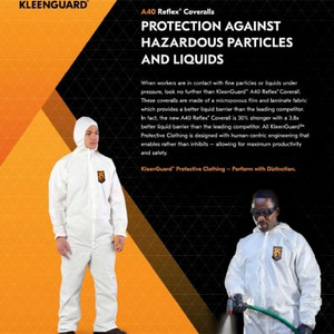 KLEENGUARD A40 REFLEX Kimberly 47995 Coveralls 8/M