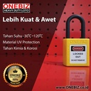 ONEBIZ Compact Safety Electrical Padlock Yellow OB 14-BDG12U Thermoplastic Safety Padlock