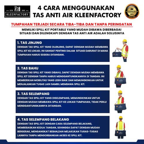 Oil Spill Kit 20 Liter Bag Penyerap Tumpahan Minyak 20L Tas Anti Air