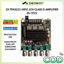 【COD】TPA3221 Amplifier 2.1 CH Bluetooth Hifi Stereo Class D 100W + 100W + 200W ZK-ST21 - ZK-ST21
