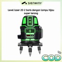 【Penawaran khusus】2/5 Line 6 Poin Tingkat Laser kuat Cahaya 360 ° Rotary Vertikal Horizontal Laser Jalur Tripod luar ruangan Alat ukur - Alat ukur level