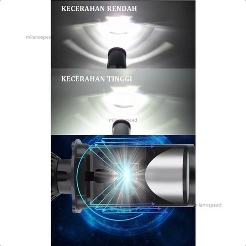 【Penawaran khusus】Monqiqi 2Pcs Lampu Led Mini Projie Y8D/Y7D H4 120W/100W - Y8