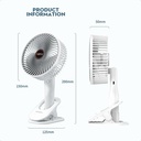【Penawaran khusus】Kipas Angin Jepit Portable Mini Meja Bisa Puteran 360’ Kipas Desktop Kecil Fashion Mudah Dibawa Rumah Tangga Kantor Clip-on Pengisian USB Mini Luar Ruangan imut-imut kipas angin Plastik