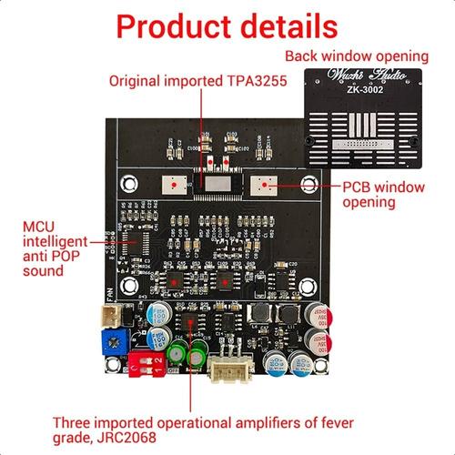【produk promosi】papan amplifier digital ziqqucu pure back level ZK-3002 tpa3255 stereo 300w x 2 brieted mono 600w amp audio musik - ZK-3002