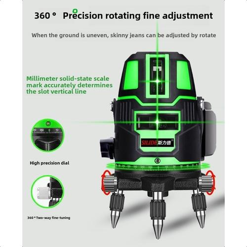 【Penawaran khusus】2/5 Line 6 Poin Tingkat Laser kuat Cahaya 360 ° Rotary Vertikal Horizontal Laser Jalur Tripod luar ruangan Alat ukur - Alat ukur level