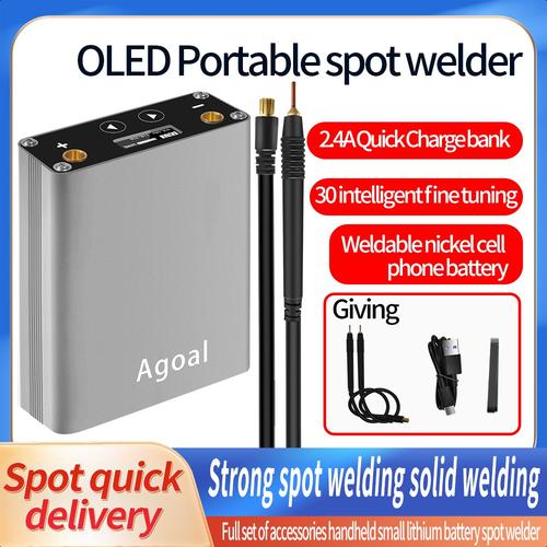 【Indonesia】DH30 Spot Welder Nikel Portable 5000mAH Lipo OLED Weld Las Titik 0.15mm Nickel Baterai Battery 18650 Logam - DH30